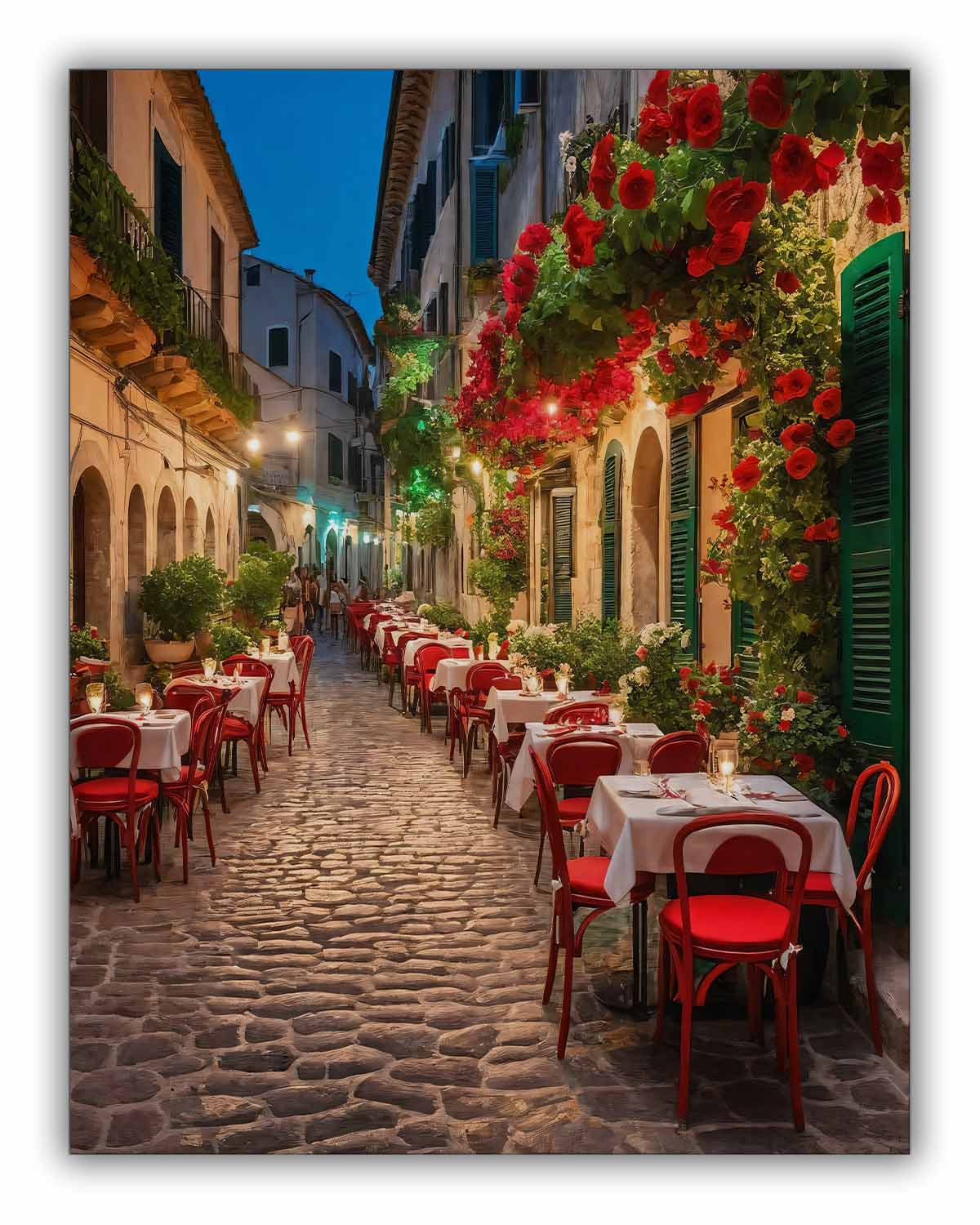 Italian Cafe 36" x 48" Fine Art Canvas