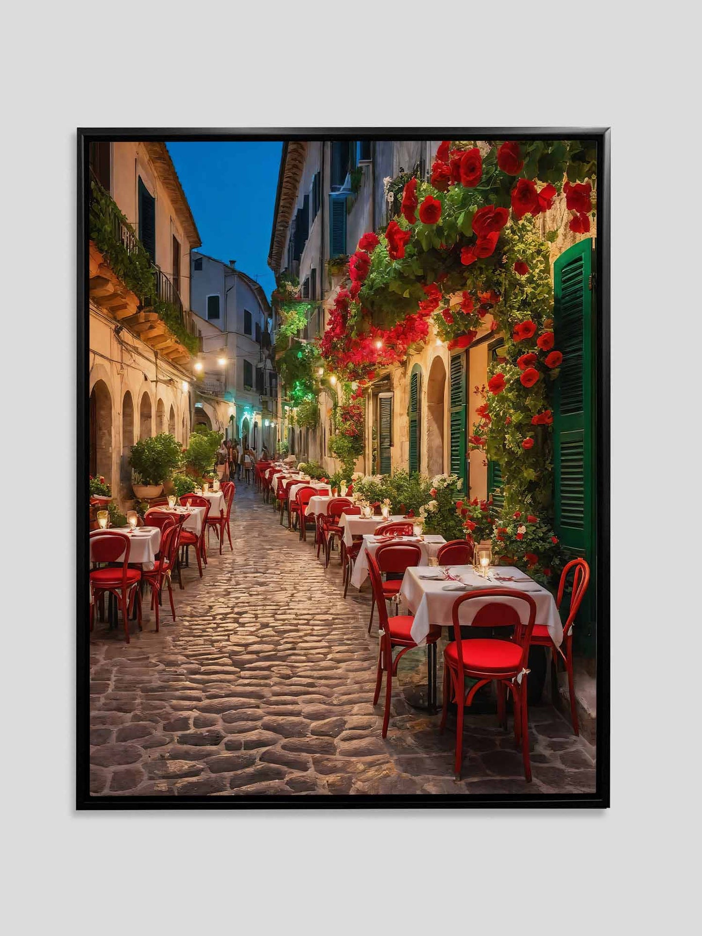 Italian Cafe 36" x 48" Fine Art Canvas