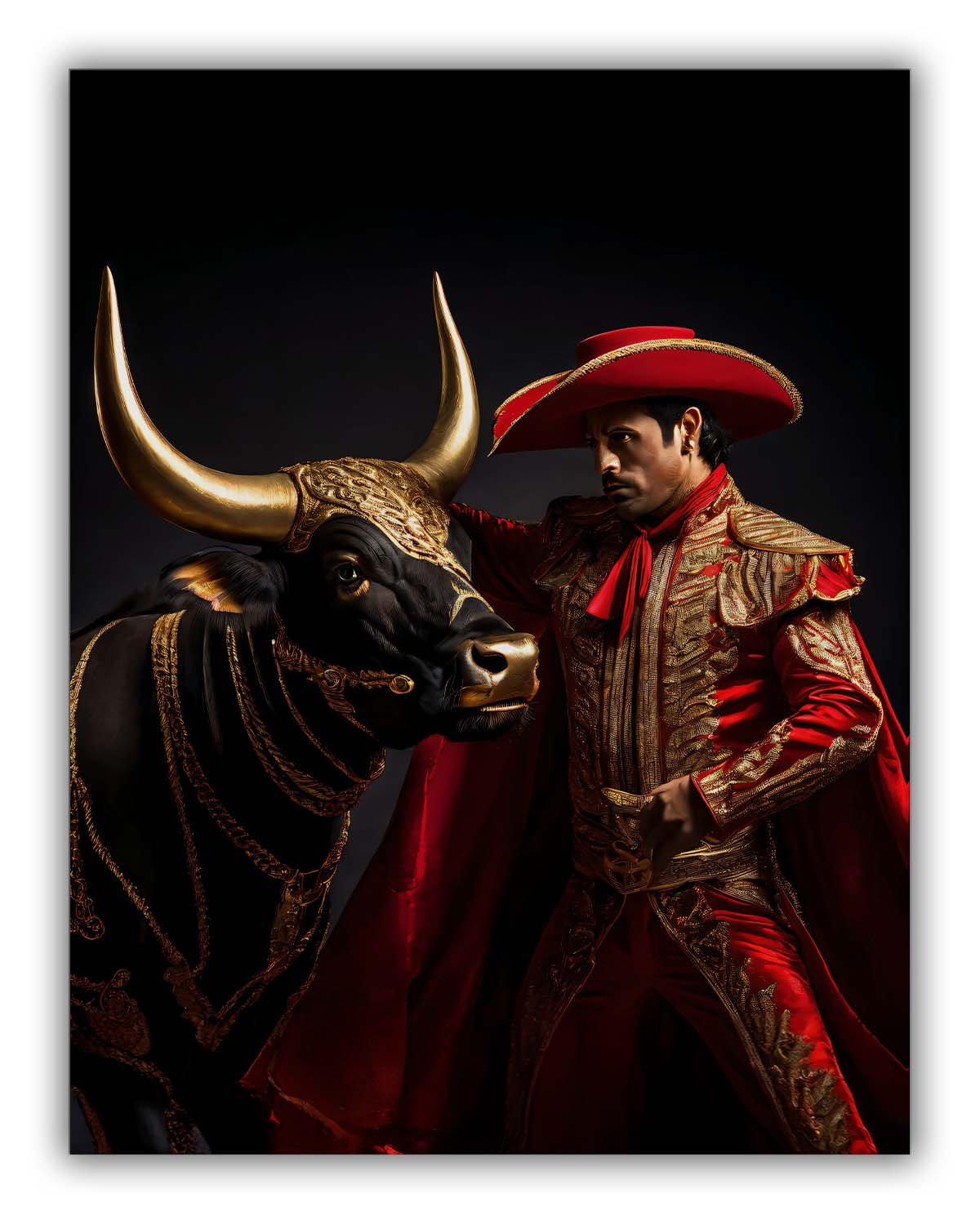 Bullfighter 36" x 48" Fine Art Canvas