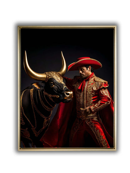 Bullfighter 36" x 48" Fine Art Canvas