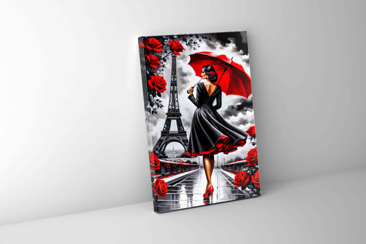 Paris Red/Black 36" x 48"