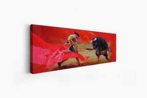 Bullfighter fine art canvas 72" x 24"
