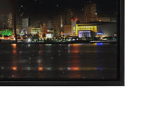 Miami at night- City Skyline - Canvas Wall Decor- RGB varnish