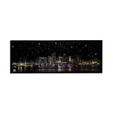 Miami at night- City Skyline - Canvas Wall Decor- RGB varnish