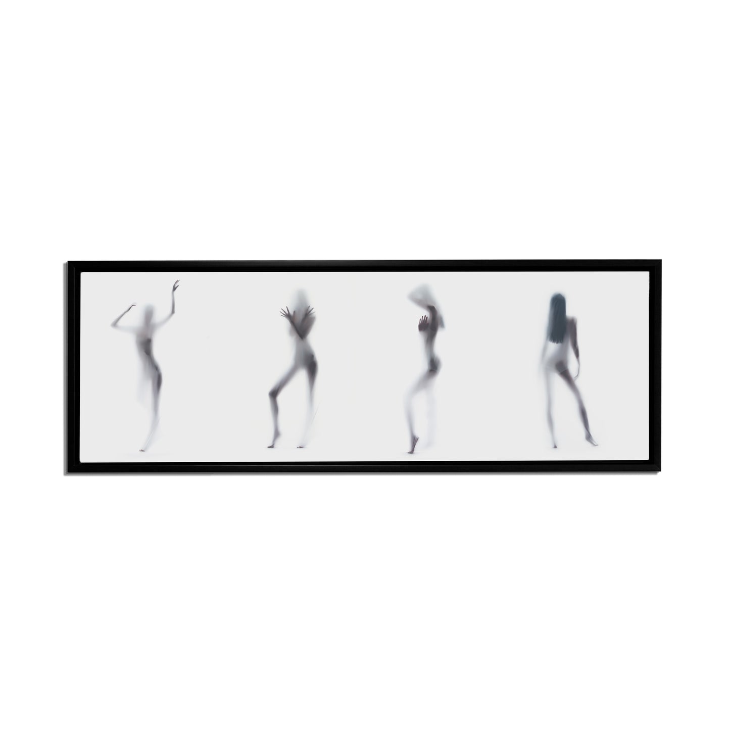 Abstract Wall Art-Silhouette of 4 Women-Canvas Printed