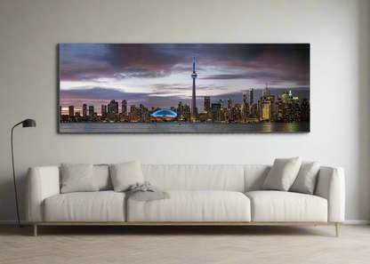 Sunset of Toronto, CN tower, Roger Center-Cities Skyline-RGB varnish