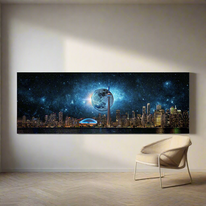 Toronto Skyline Moon-Cities Skyline- Wall art decor