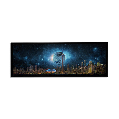 Toronto Skyline Moon-Cities Skyline- Wall art decor- RGB varnish