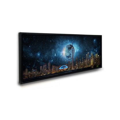 Toronto Skyline Moon-Cities Skyline- Wall art decor- RGB varnish