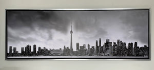 Toronto and CN tower in Black and White- Cities Skyline- Diamond Varnish