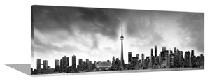 Toronto and CN tower in Black and White- Cities Skyline- Diamond Varnish