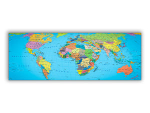 Canvas World Map 72" x 24" Ready to hang canvas wall decor