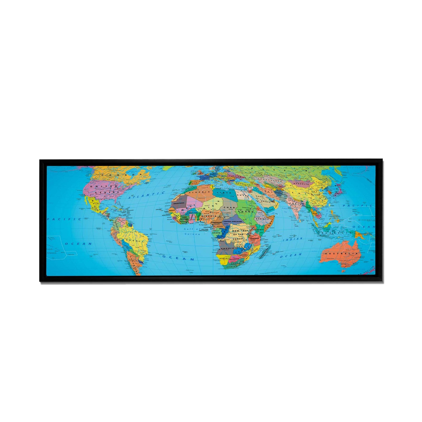 Canvas World Map 72" x 24" Ready to hang canvas wall decor