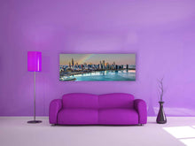 Bay Chicago at Night. City skyline wall art. Canvas with hand applied RGB varnish #7224-126