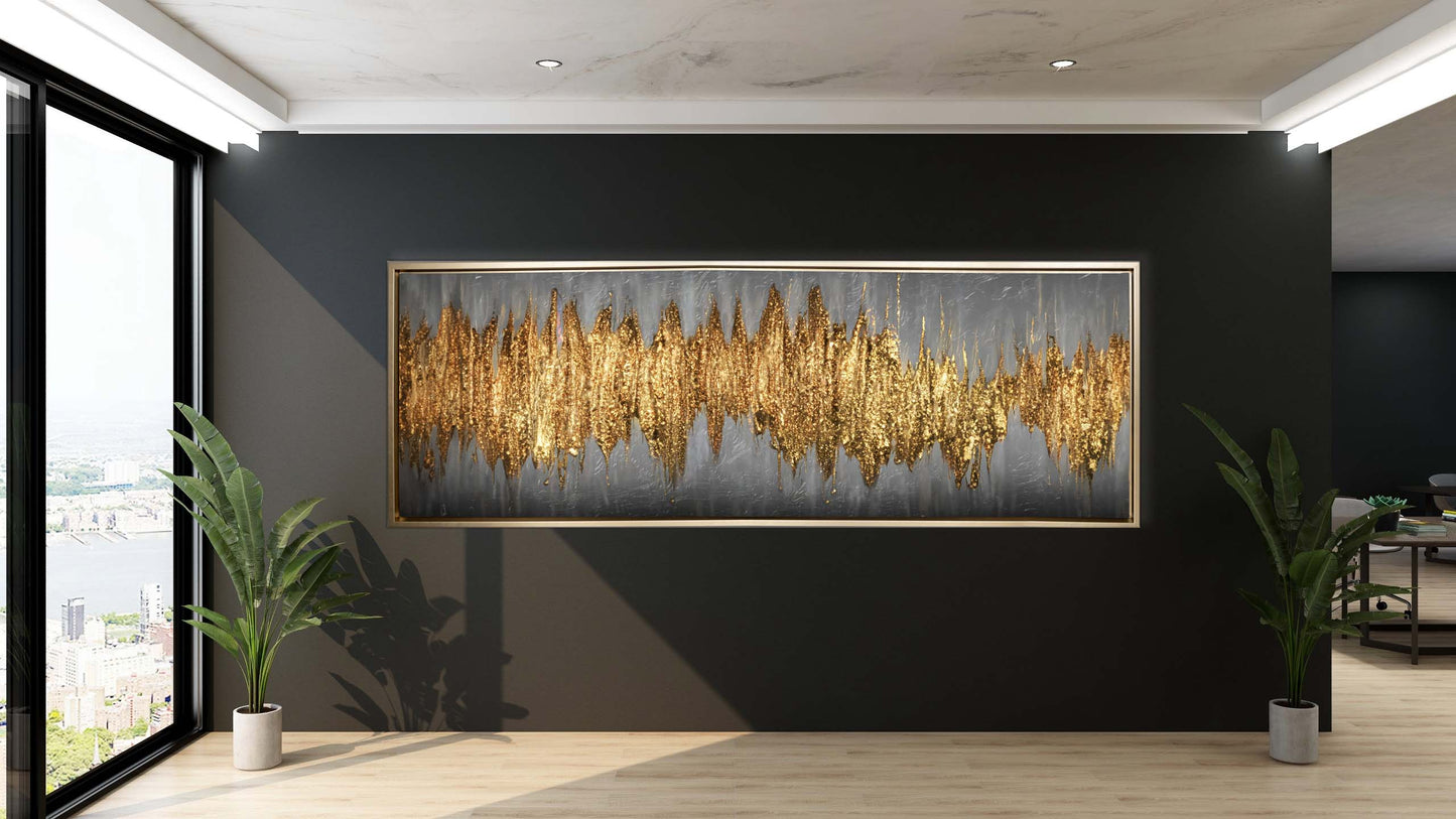 Gold Abstract Artwork-Canvas Wall art- Fine Art