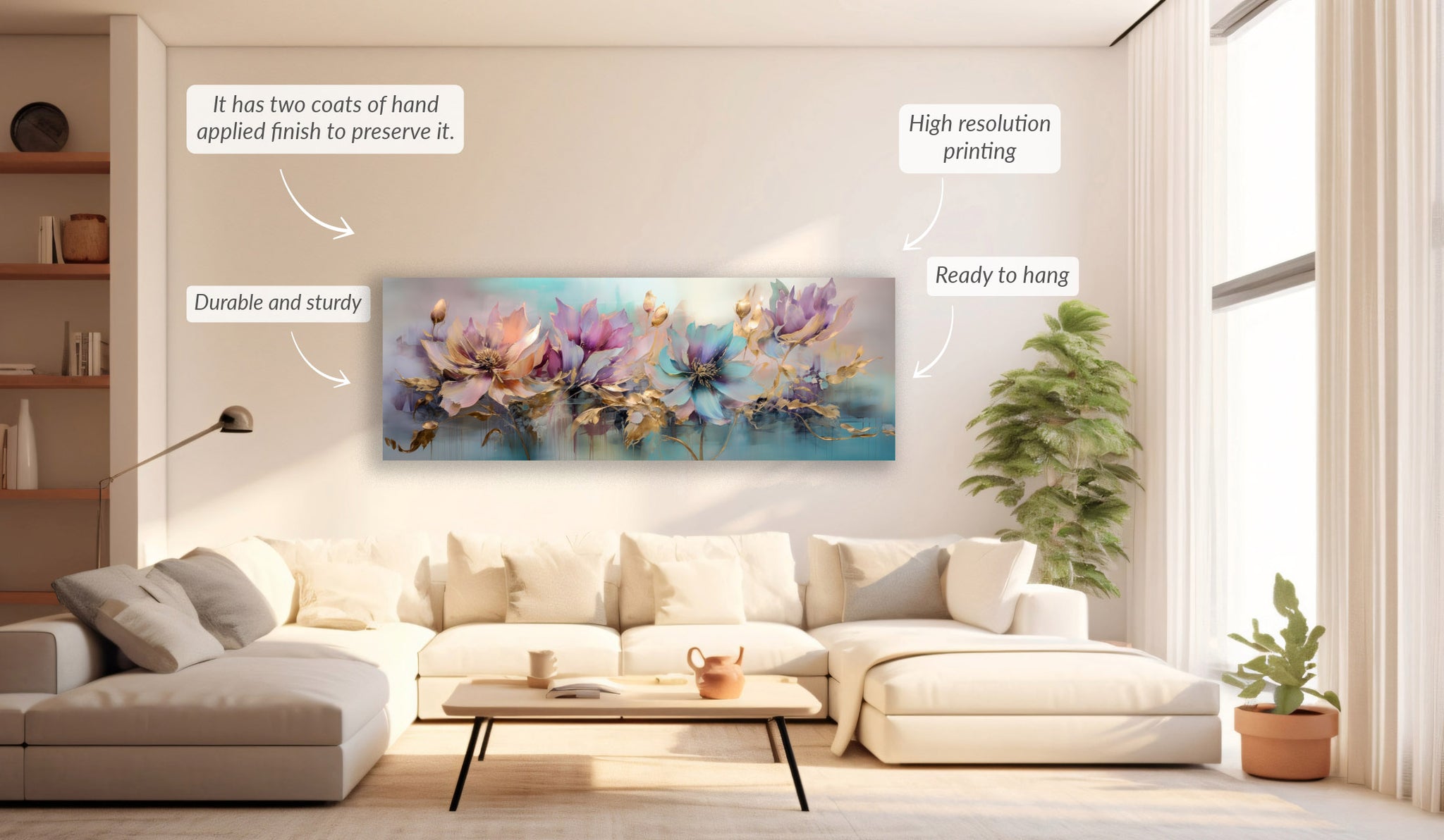 Flowers Canvas Art - Floral Symphony-Wall decor – GTAART.CA