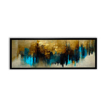 Gold and Blue Abstract-Canvas Wall art- Fine Art