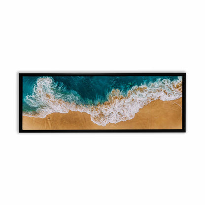 Ocean beach view from above 72X24 Inch Fine Art Canvas