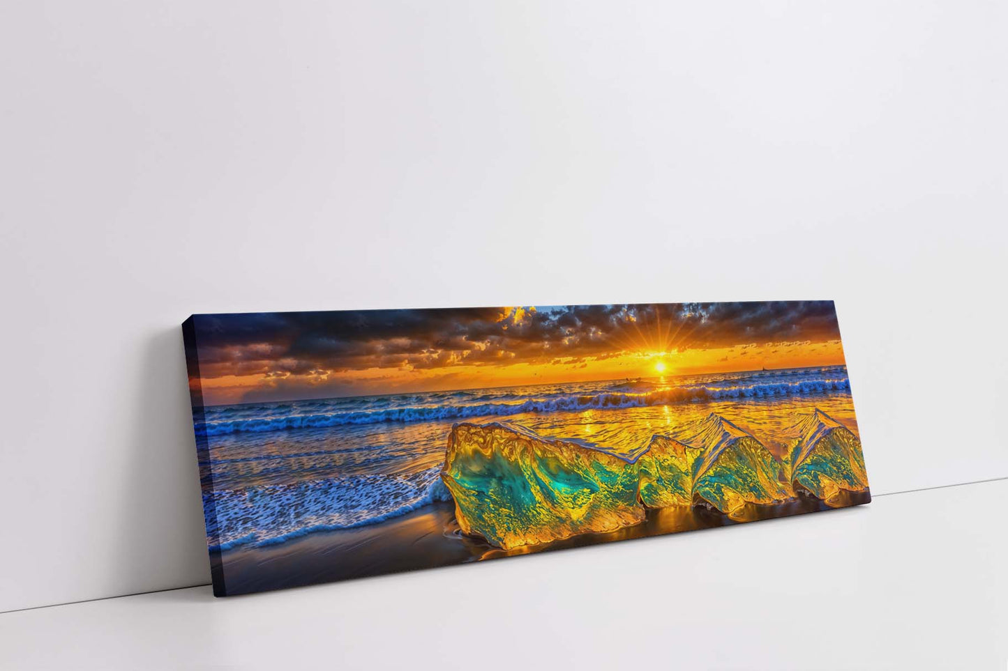 Canvas Print-HDR Beach Rocks-Wall Art-Skyline