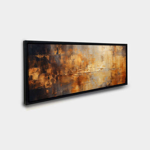Fine Art Abstract Canvas Gold in Sepia Tones 72" x 24"