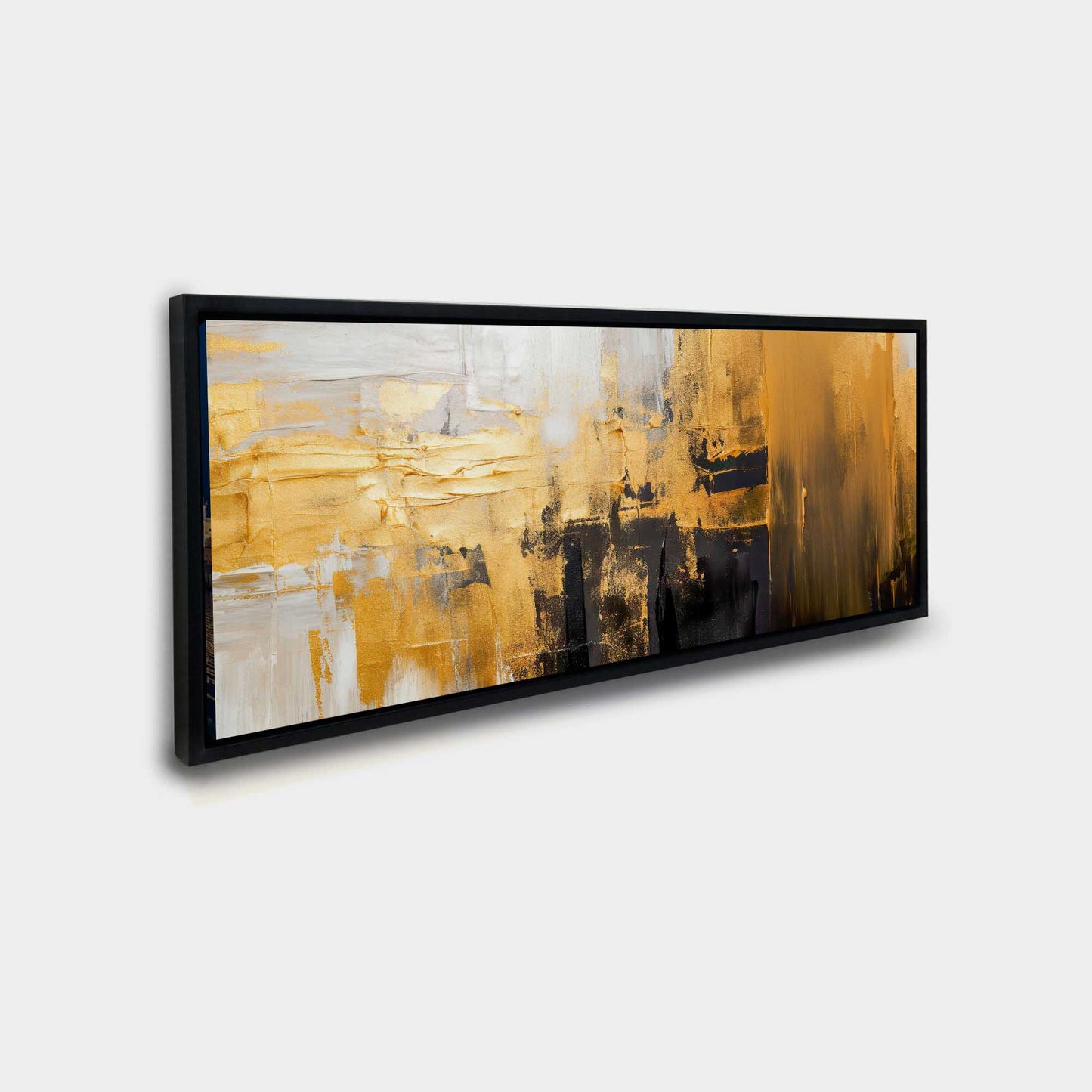Abstract with gold and white 72" x 24"