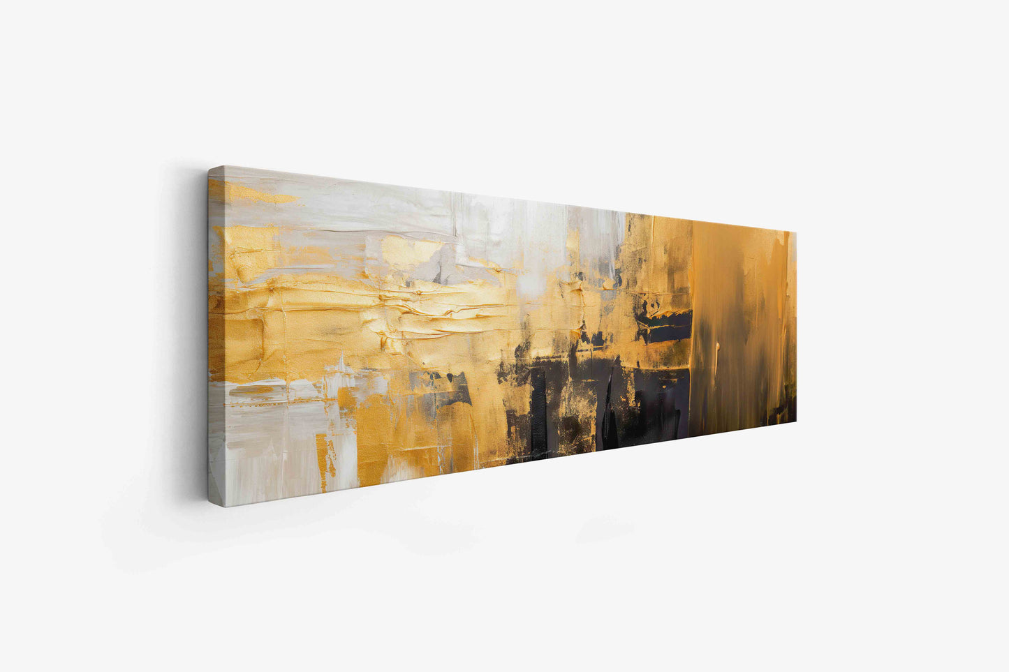 Abstract with gold and white 72" x 24"