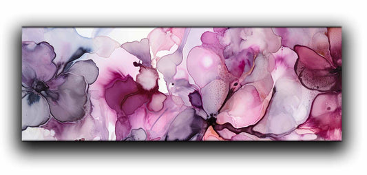 Watercolor Magenta 72" x 24" Fine Art Canvas