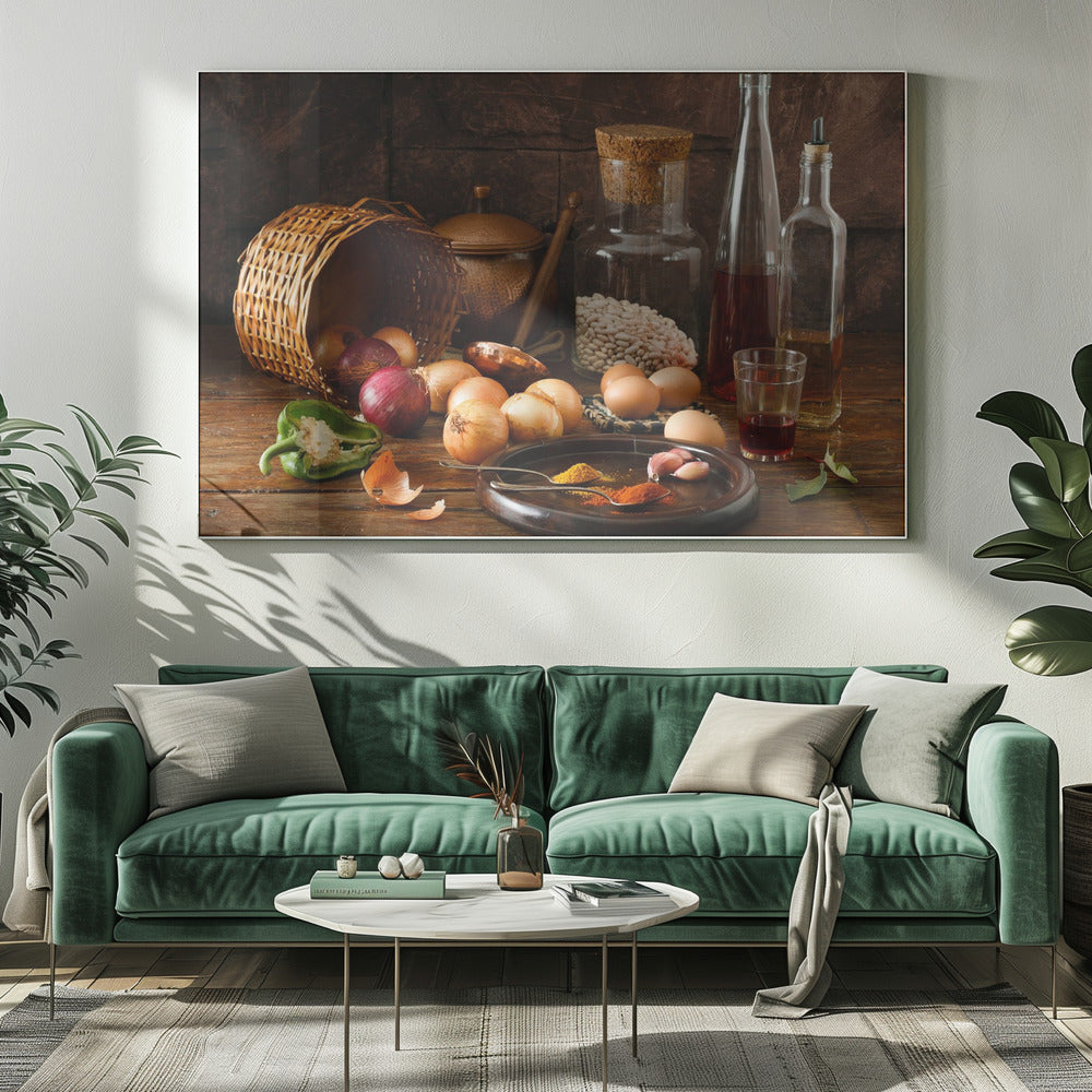 Artwork Smells. Food20X16inches- White Frame