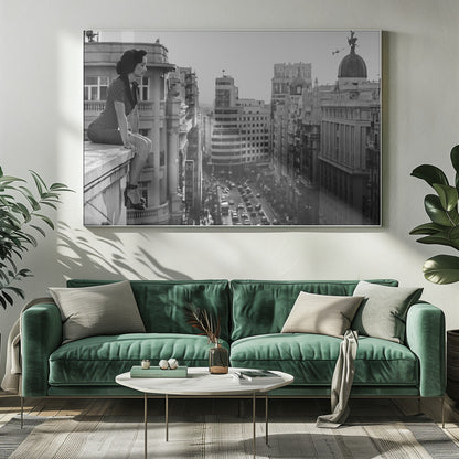 Artwork Mad Madrid20X16inches- White Frame