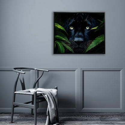 Canvas Print Rare Black Jaguar