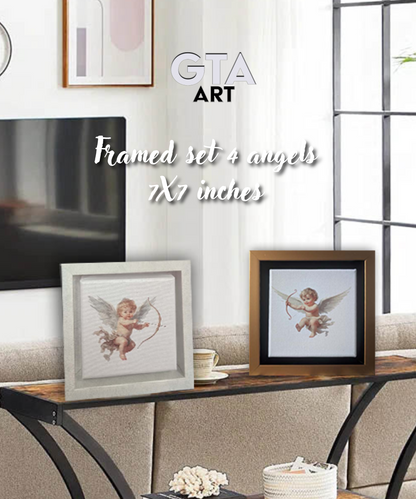 Set of 4 angels art