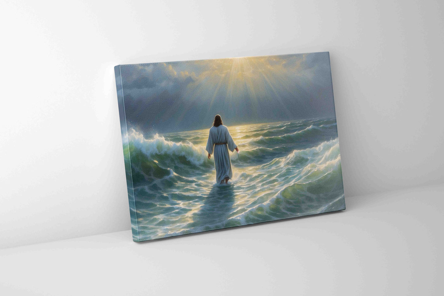 sample Jesus walks on water Gallery Wrap-Christ Art