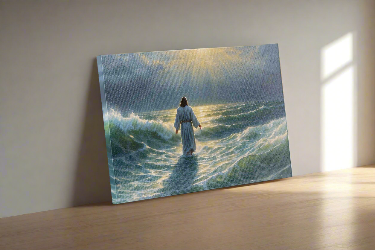 Jesus walks on water-Christ Wall art