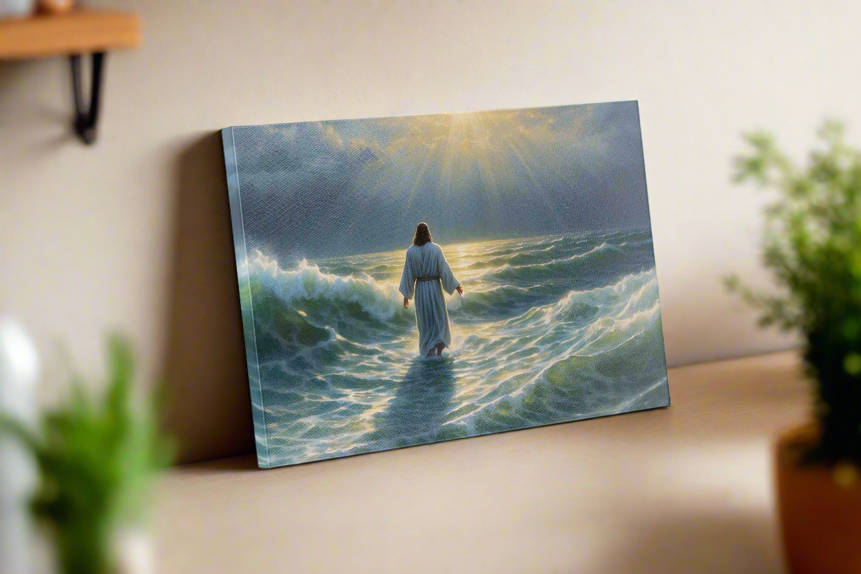 Jesus walks on water-Christ Wall art