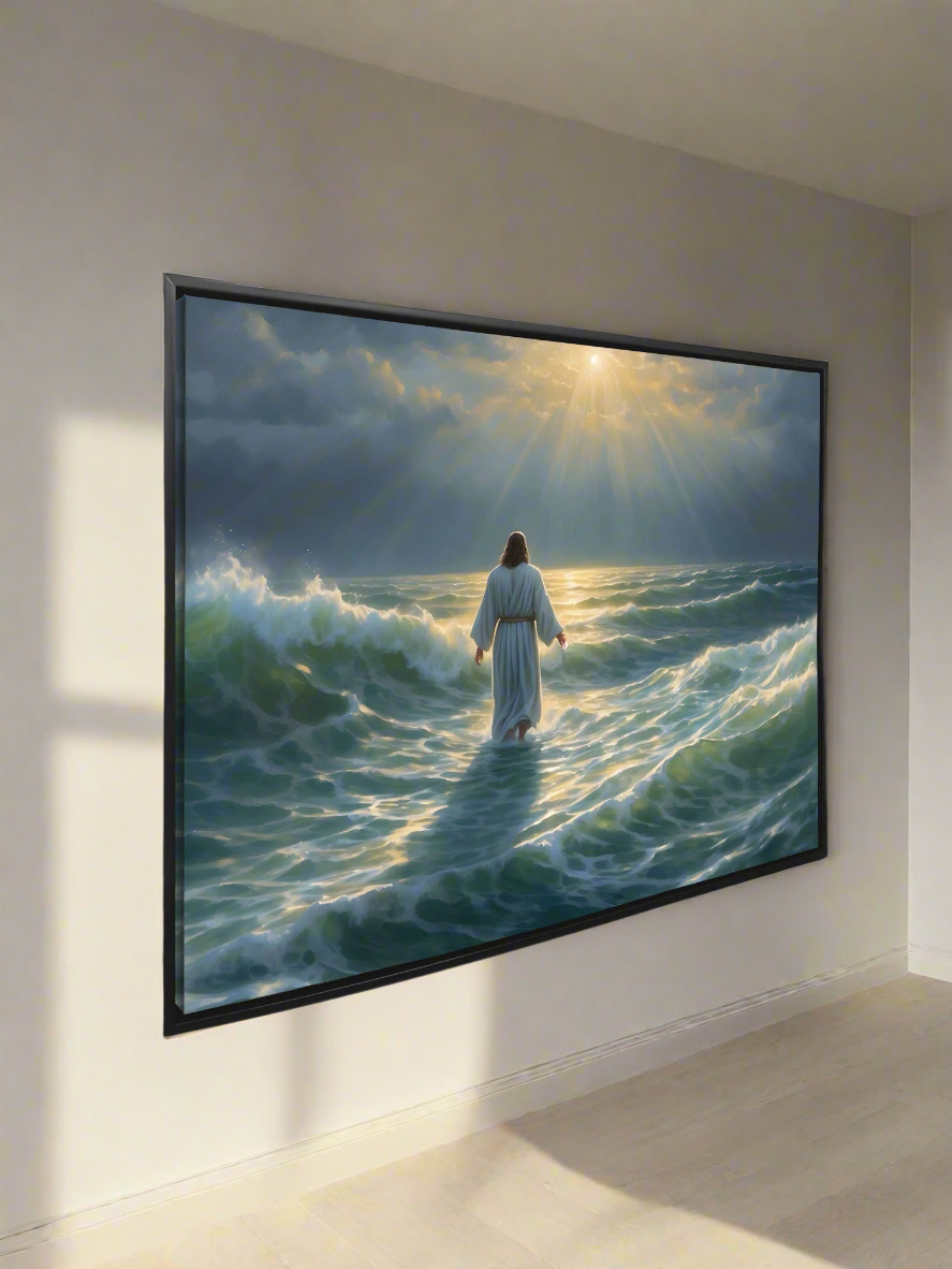 Jesus walks on water-Christ Wall art