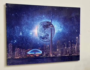 Canvas Palette-Metal aluminum print-Light sky with CN Tower, Toronto-Limited Edition