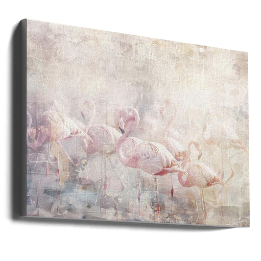 Wall art Flamingo Animal Vintage Art Illustration Wallart 10