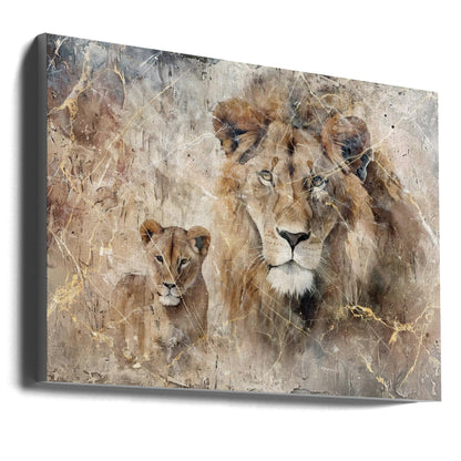 Wall art Lion Animal Vintage Art Illustration Wallart 08