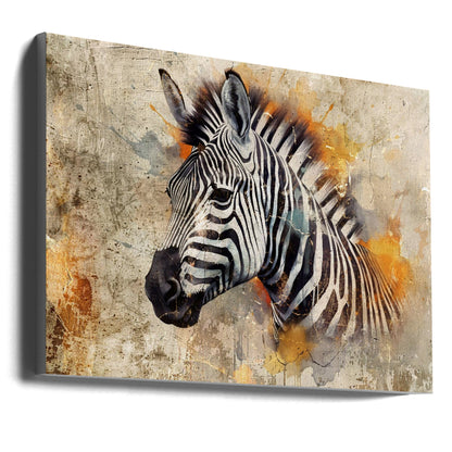 Wall art Zebra Animal Vintage Art Illustration Wallart 06