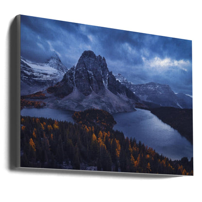 Wall art Mt Assiniboine: Amidst A Snow Storm-48X36inches-Gallery Wrapped (Ready to Hang)