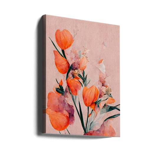 Wall art Orange Tulips