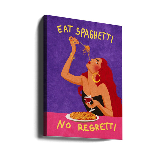 Wall art Eat spaghetti no regretti