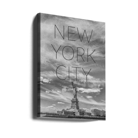 Wall art NYC Statue of Liberty | Text &amp; Skyline