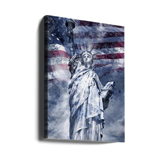 Wall art Modern Art STATUE OF LIBERTY | blue