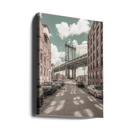 Wall art NEW YORK CITY Manhattan Bridge | urban vintage style