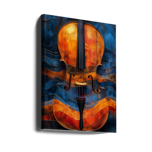 Music Violin 6- -Music Poster Wall Artwork Gallery Wrapped (Ready to Hang)