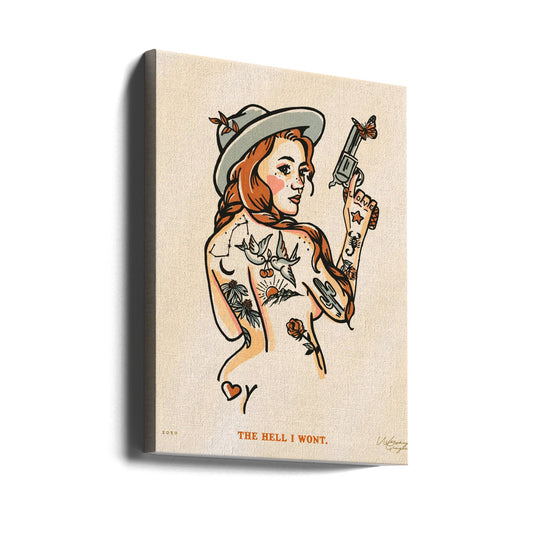  The Hell I Wont Print Wall Artwork Gallery Wrapped (Ready to Hang)