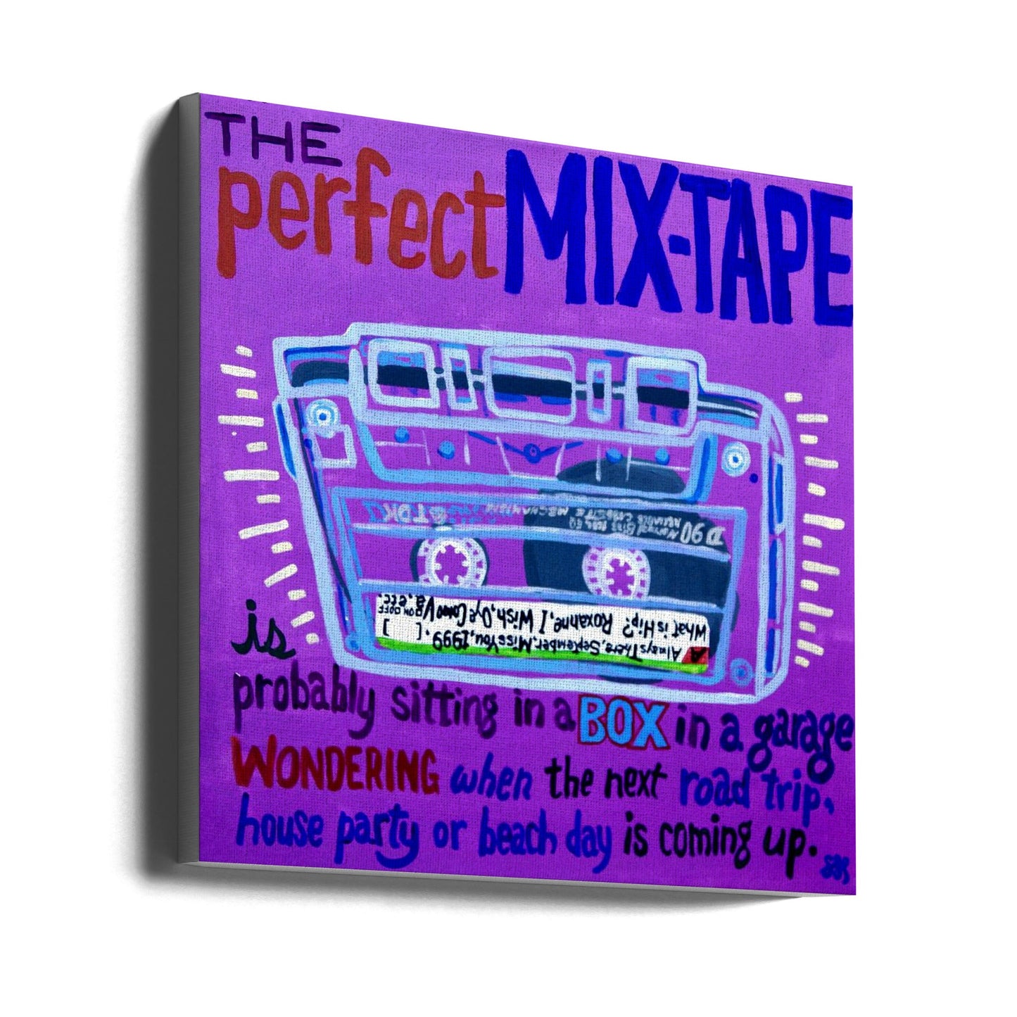  Mix Tape Wall Artwork Gallery Wrapped (Ready to Hang)