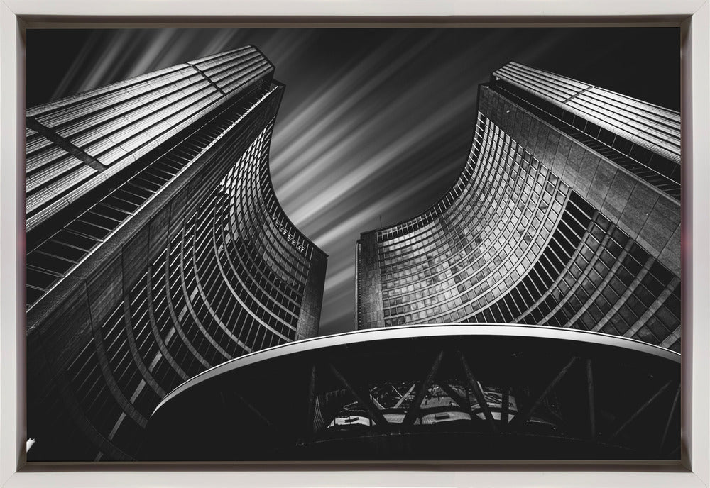  The City Hall - Toronto Wall Artwork In Black Floating Frame