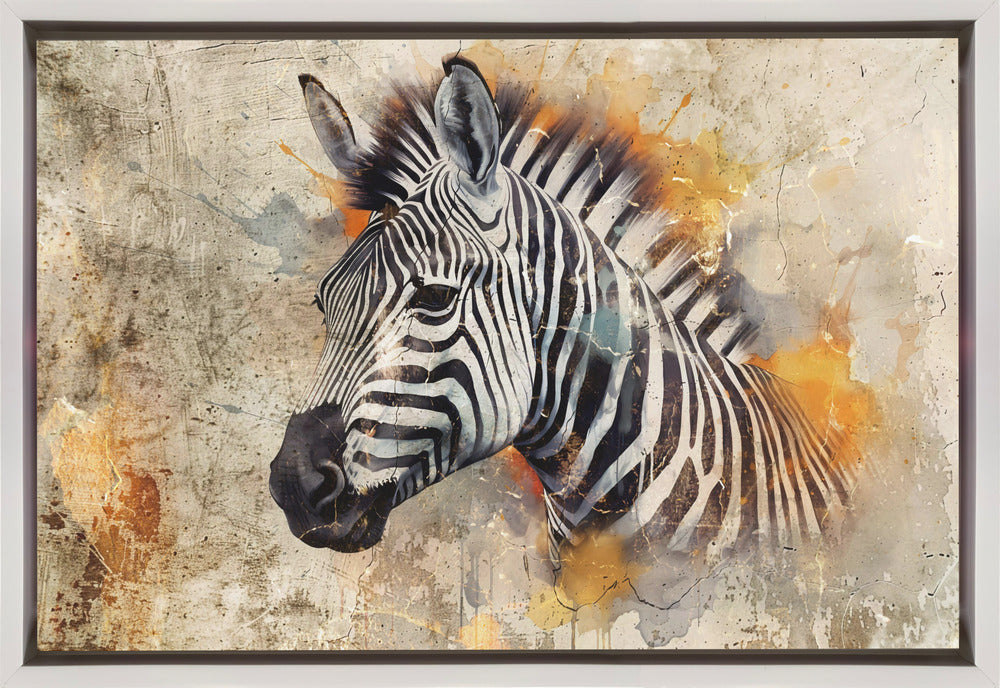 Wall art Zebra Animal Vintage Art Illustration Wallart 06